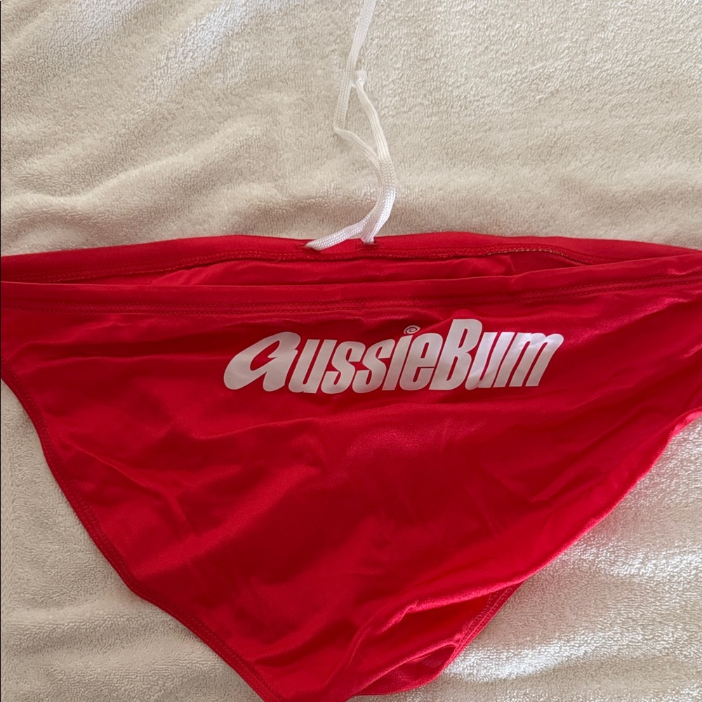 aussiebum Men’s Red Swim Bottoms XL